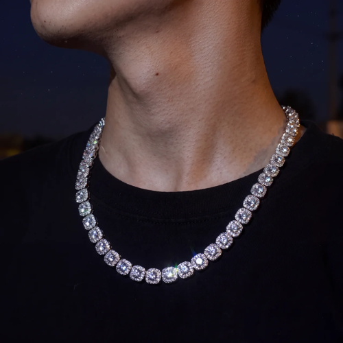 10mm Cluster Tennis Chain Simulated Diamonds