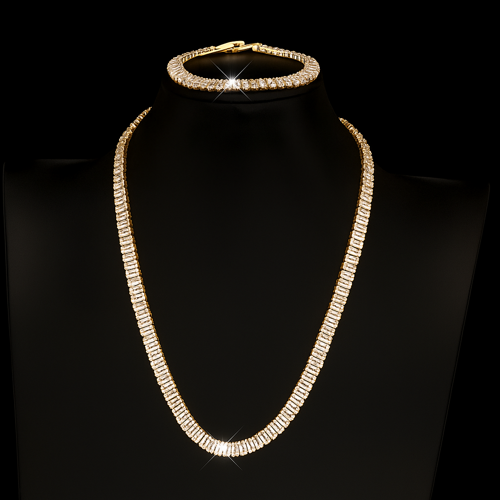 Prism Tennis Necklace & Bracelet Set