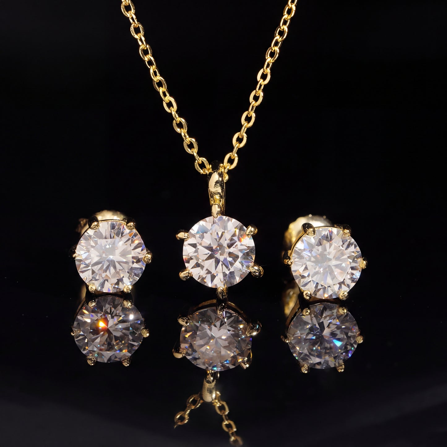 6.5MM Brilliant Cut Moissanite Fine Jewelry Set