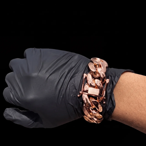 18K Rose Gold Plated Cuban Link Chain