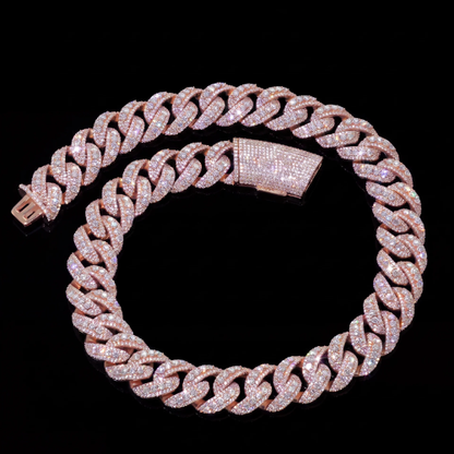 22MM Iced Out Rose Gold Cuban Link [MADE TO ORDER]