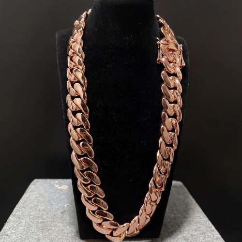 22MM Rose Gold-Plated Cuban link Chain