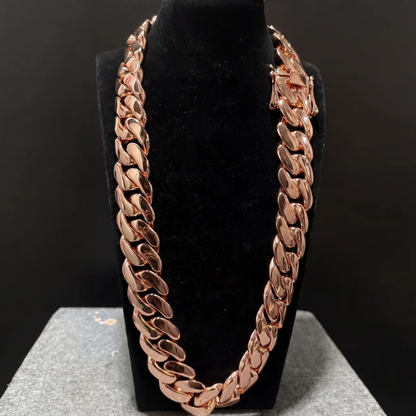 22MM Rose Gold-Plated Cuban link Chain