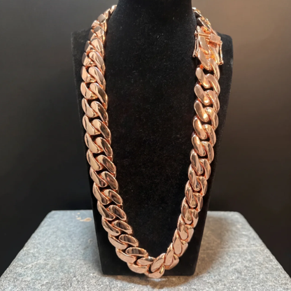 22MM Rose Gold-Plated Cuban link Chain