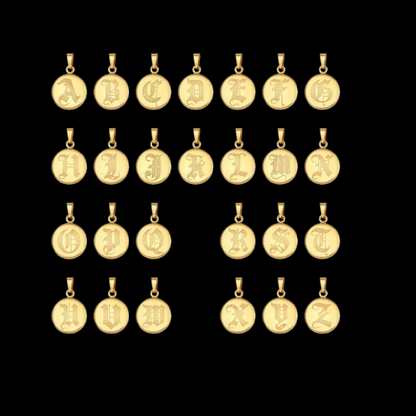 Gold Plated initial Necklace A-Z