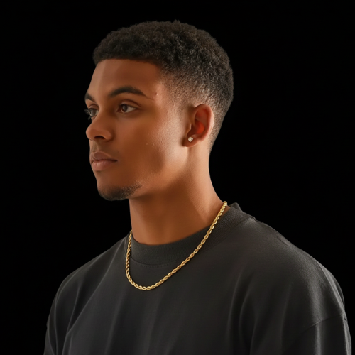 18k Gold-Plated Rope Chain Necklace