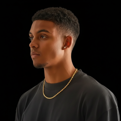 18k Gold-Plated Rope Chain Necklace