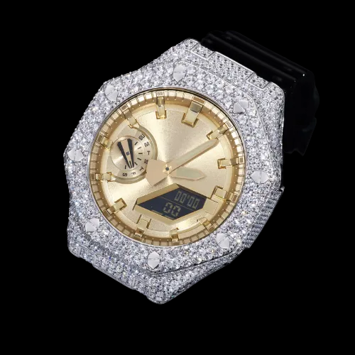 Iced Out GA2100 Buss Down Watch Bezel, Moissanite or Simulated Stones