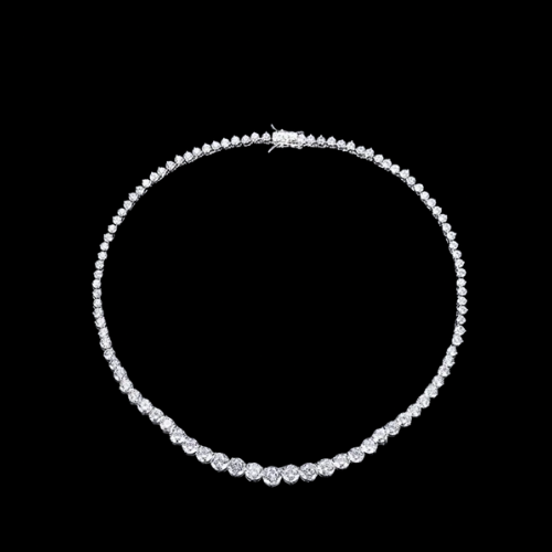 Round-cut Tennis Necklace