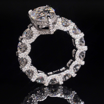 5ct Pear Cut Moissanite Wedding Ring