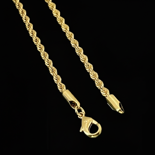 18k Gold-Plated Rope Chain Necklace