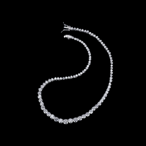 Round-cut Tennis Necklace