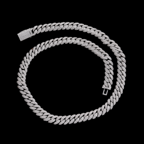 10MM Iced Out Miami Cuban Link | Simulated Diamonds, 18K Gold Plated
