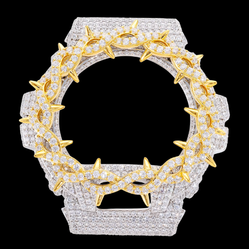 Iced Out 2 Tone Thorns Watch Case for G-Shock DW6900