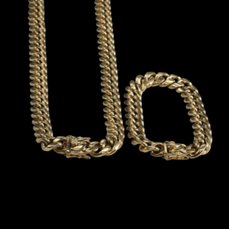 Miami Cuban Link Chain & Bracelet Set