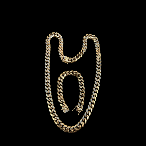 Miami Cuban Link Chain & Bracelet Set