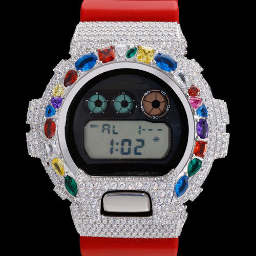 Iced Out Gemstone Watch Case for G-Shock DW6900
