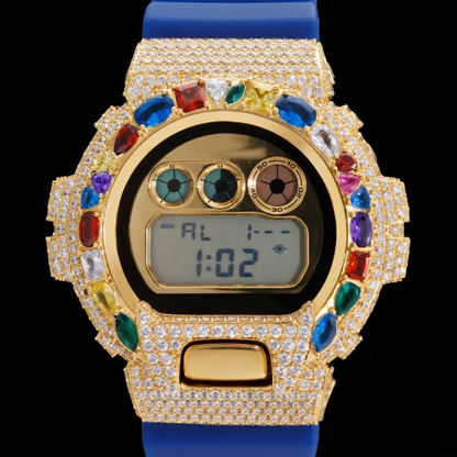Iced Out Gemstone Watch Case for G-Shock DW6900