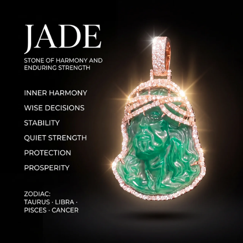 Iced Out Green Jade Jesus Piece Pendant 925 Sterling Silver
