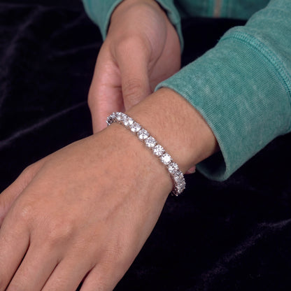 5MM VVS1 Silver Plated Tennis Set