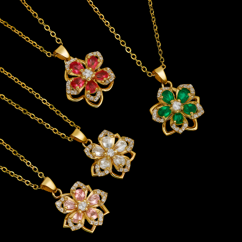 Celestial Bloom Spinning Necklace