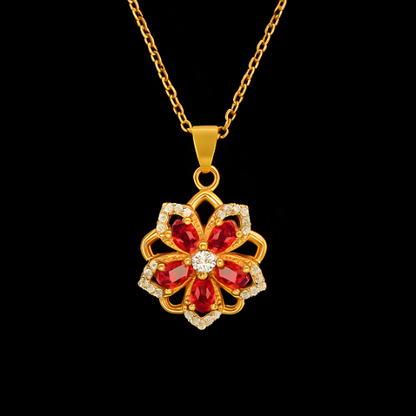 Celestial Bloom Spinning Necklace