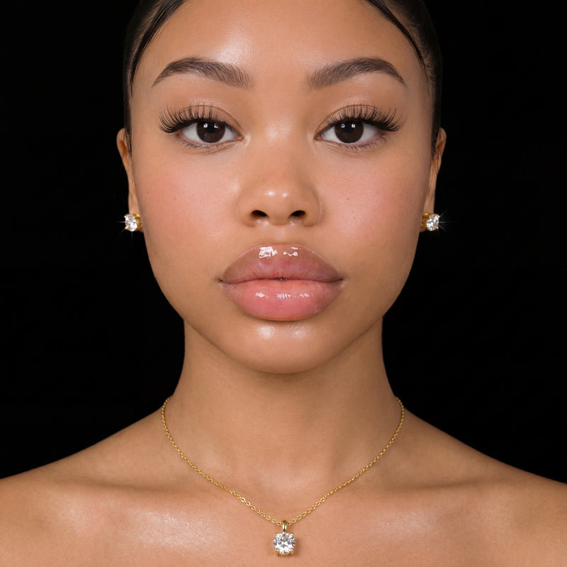 6.5MM Brilliant Cut Moissanite Fine Jewelry Set