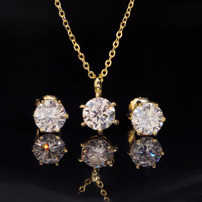 6.5MM Brilliant Cut Moissanite Fine Jewelry Set