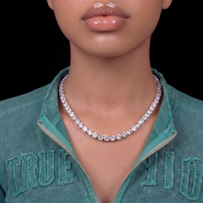 5MM VVS1 Silver Plated Tennis Set