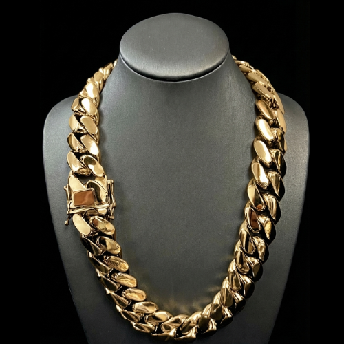 18k Gold-Plated Cuban link Chain