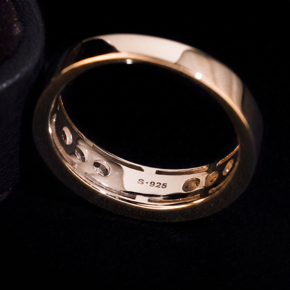 Iced Out Half Pave Band Ring, 925 Silver Moissanite, Passes Tester