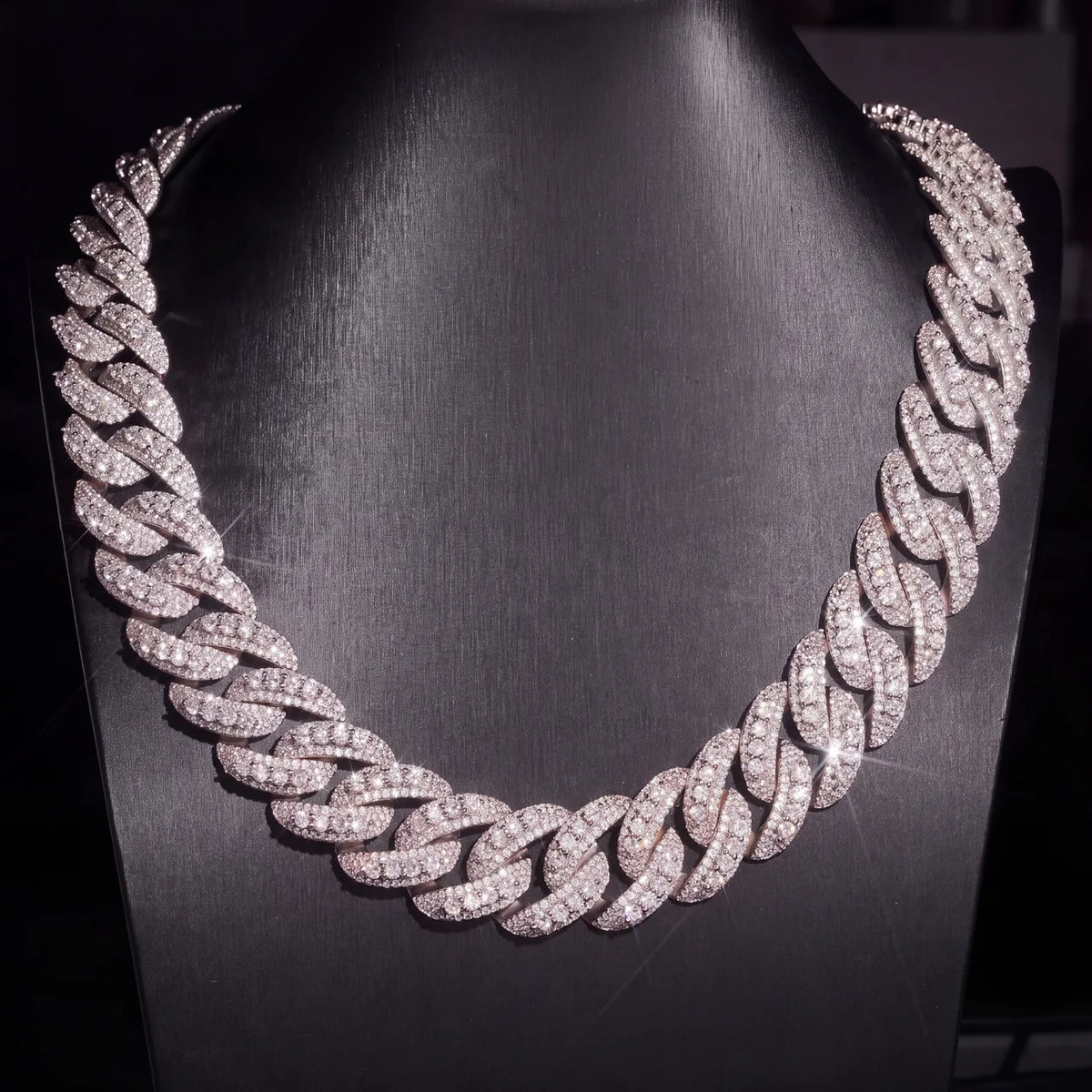 22MM Iced Out Rose Gold Cuban Link