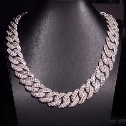 22MM Iced Out Rose Gold Cuban Link
