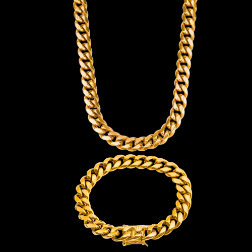 Miami Cuban Link Chain & Bracelet Set