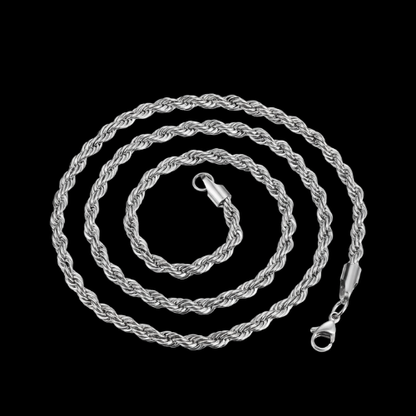 18k Gold-Plated Rope Chain Necklace